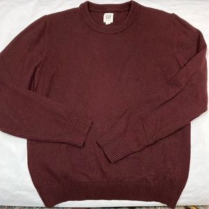 EUC Sz M Gap burgundy merino wool blend sweater